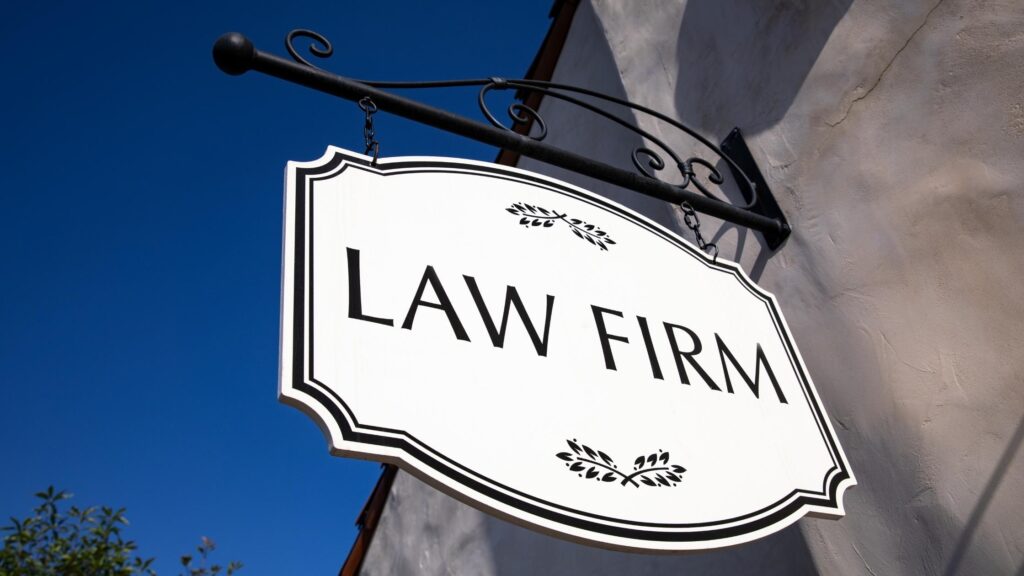 Sign for a Law Firm